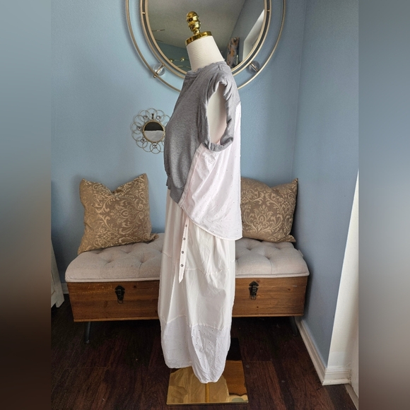 3.1 Phillip Lim Combo Tiered Sweatshirt Midi Dress - Picture 4 of 10